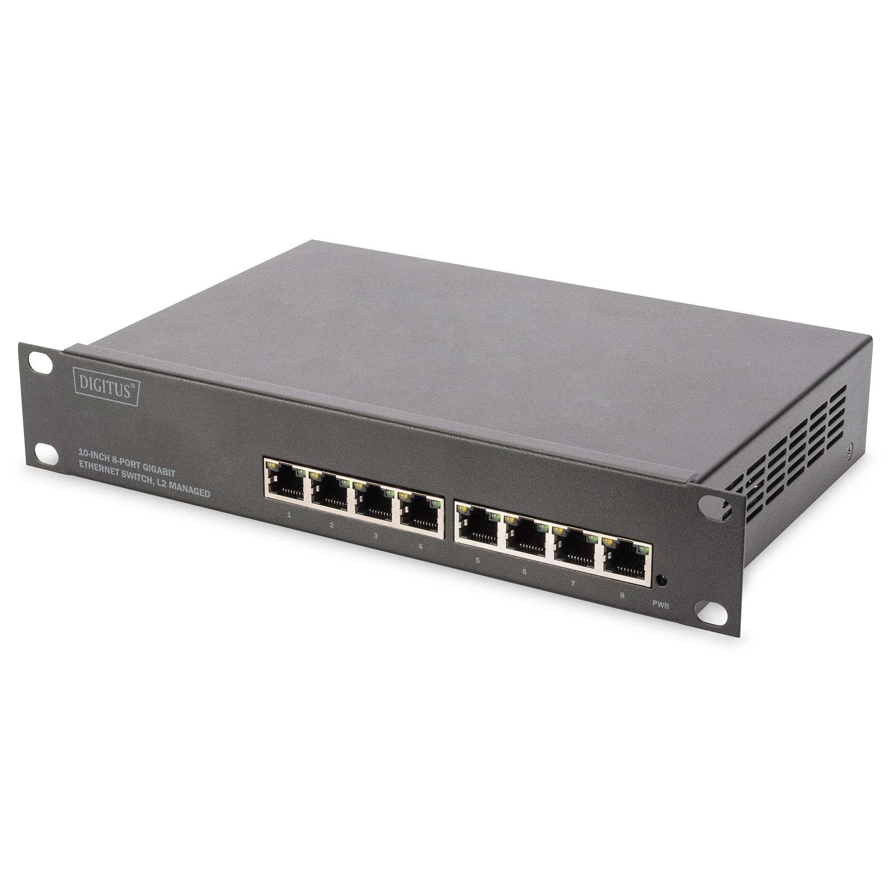 Digitus 10-inch Gigabit 8-Port L2 Switch