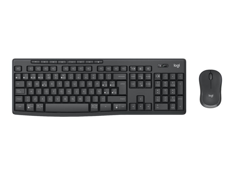 Logitech MK370 Business Combo - Wireless Keyboard and Mouse Set - Bluetooth LE - AZERTY - English - Graphite