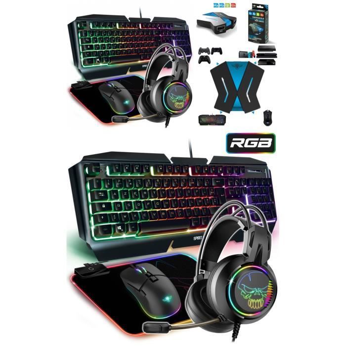Pack de periféricos de juego Spirit Of Gamer GAMER PRO-ULTIMATE MKH5 RGB USB Filar
