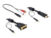 Câble vidéo et adaptateur Delock 84455, 2 m, DVI-D vers HDMI, noir