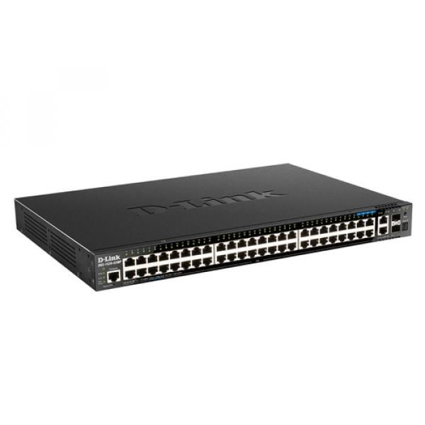 D-Link DGS 1520-52MP - Commutateur - C3 - intelligent - 44 x 10/100/1000 (PoE+) + 4 x 2.5GBase-T (PoE+) + 2 x 10 Gigabit Ethernet + 2 x 10 Gigabit SFP+ - Montable sur rack - PoE+ (370 W)
