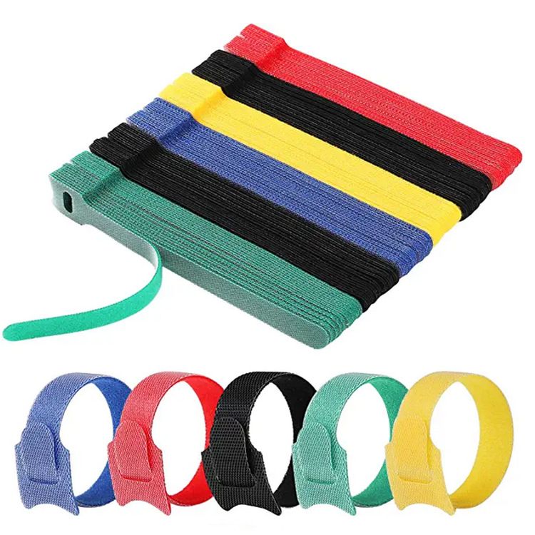 Greatmall 90-Piece Reusable Cable Organizer with Nylon Microfiber Clamps in 6 Colors (15cm)