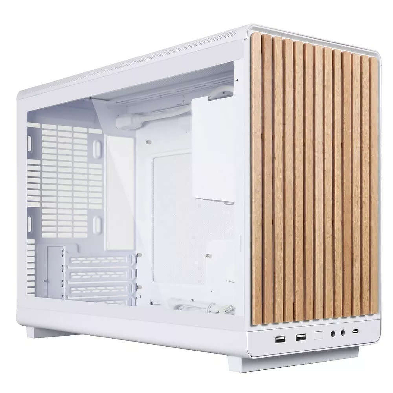 Lian Li A3-mATX Glass (White/Dark Wood)