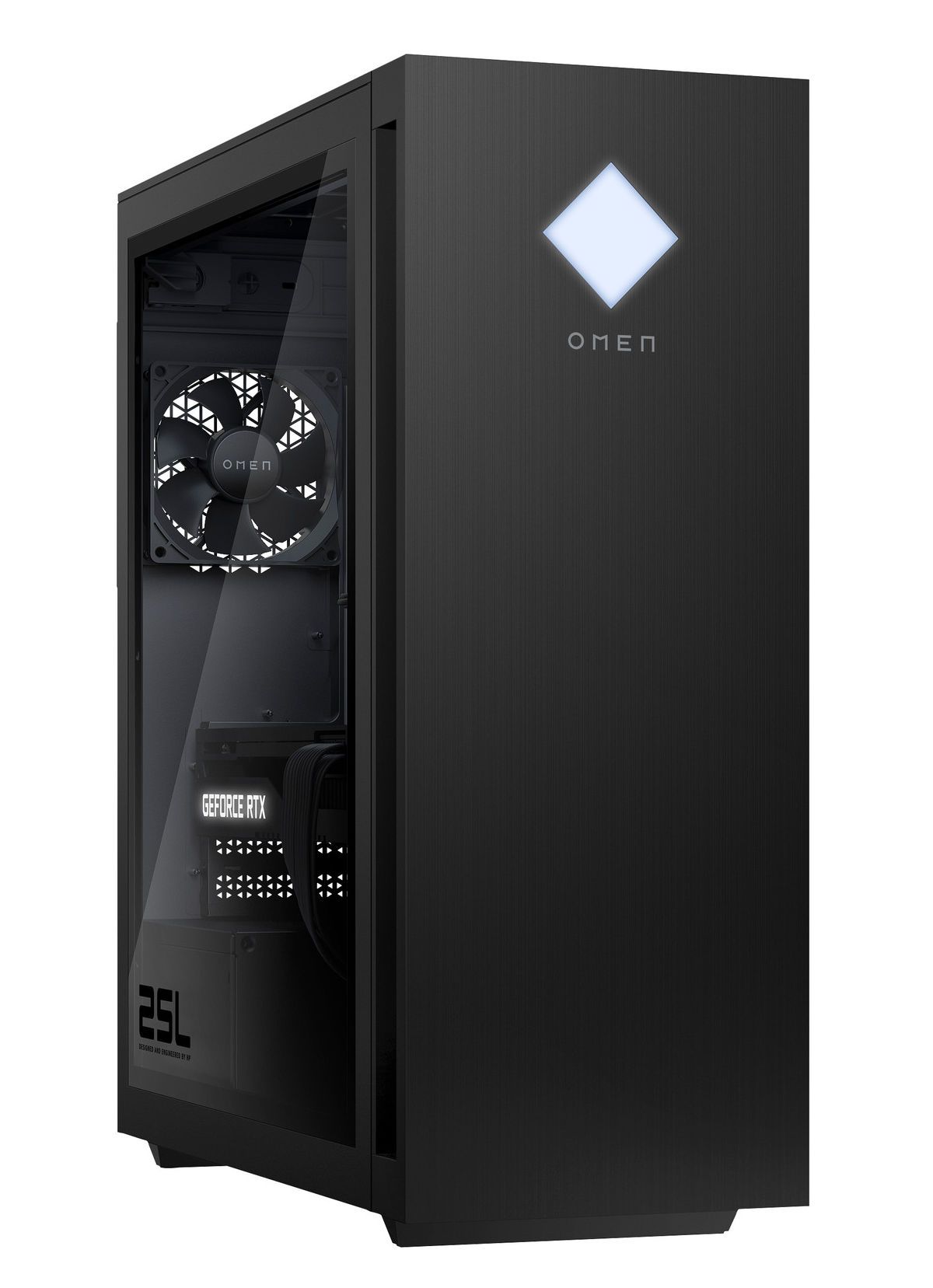 PC de jeu HP Omen 25L GT14-0107nf - Processeur AMD Ryzen 5 5600G, 16 Go de RAM, 512 Go SSD, Noir