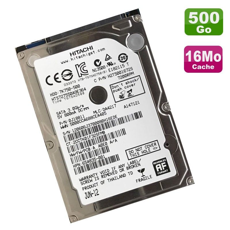 Hitachi 500GB 2.5-inch SATA Travelstar Hard Drive