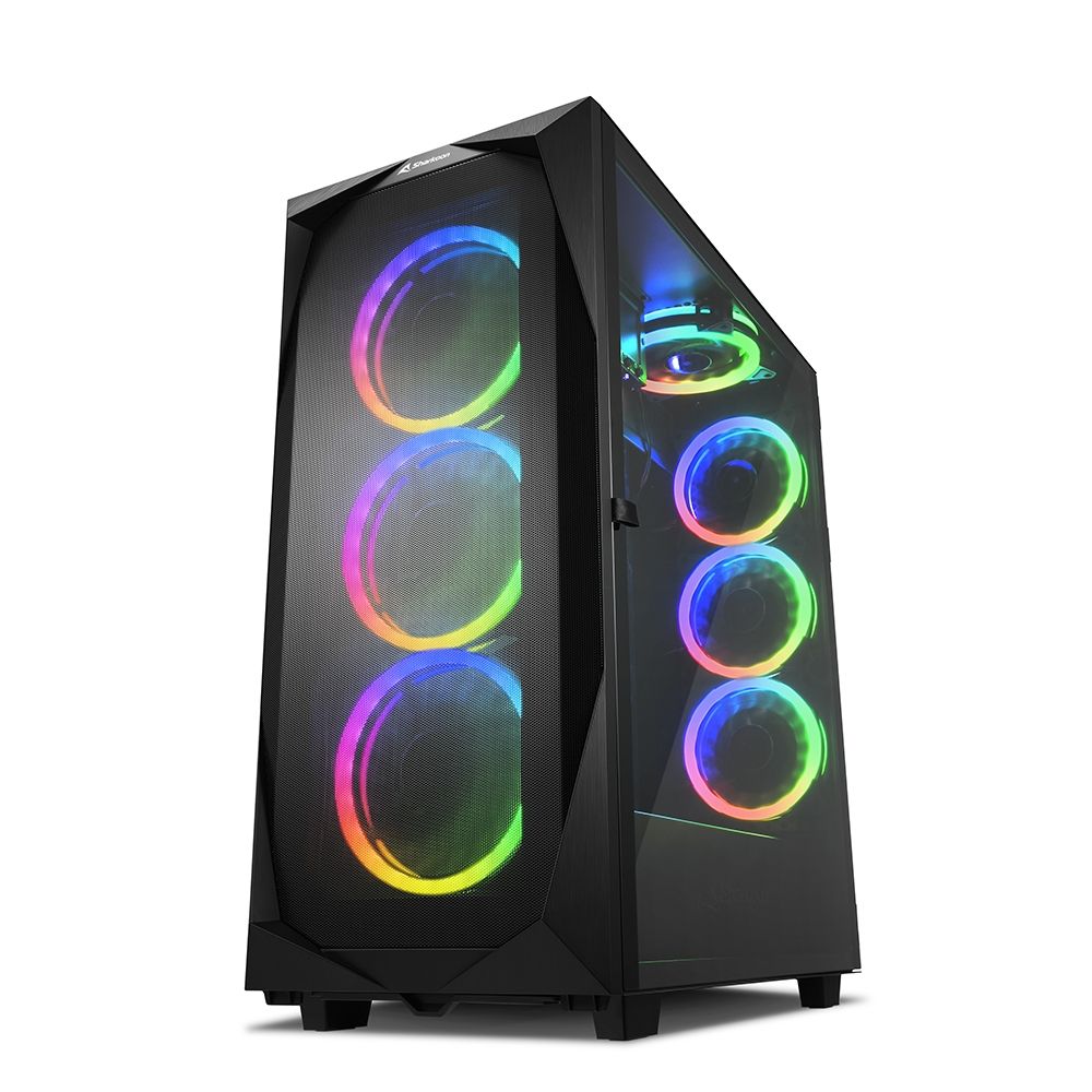 Sharkoon Rev300 RGB Mid Tower PC Case - Black