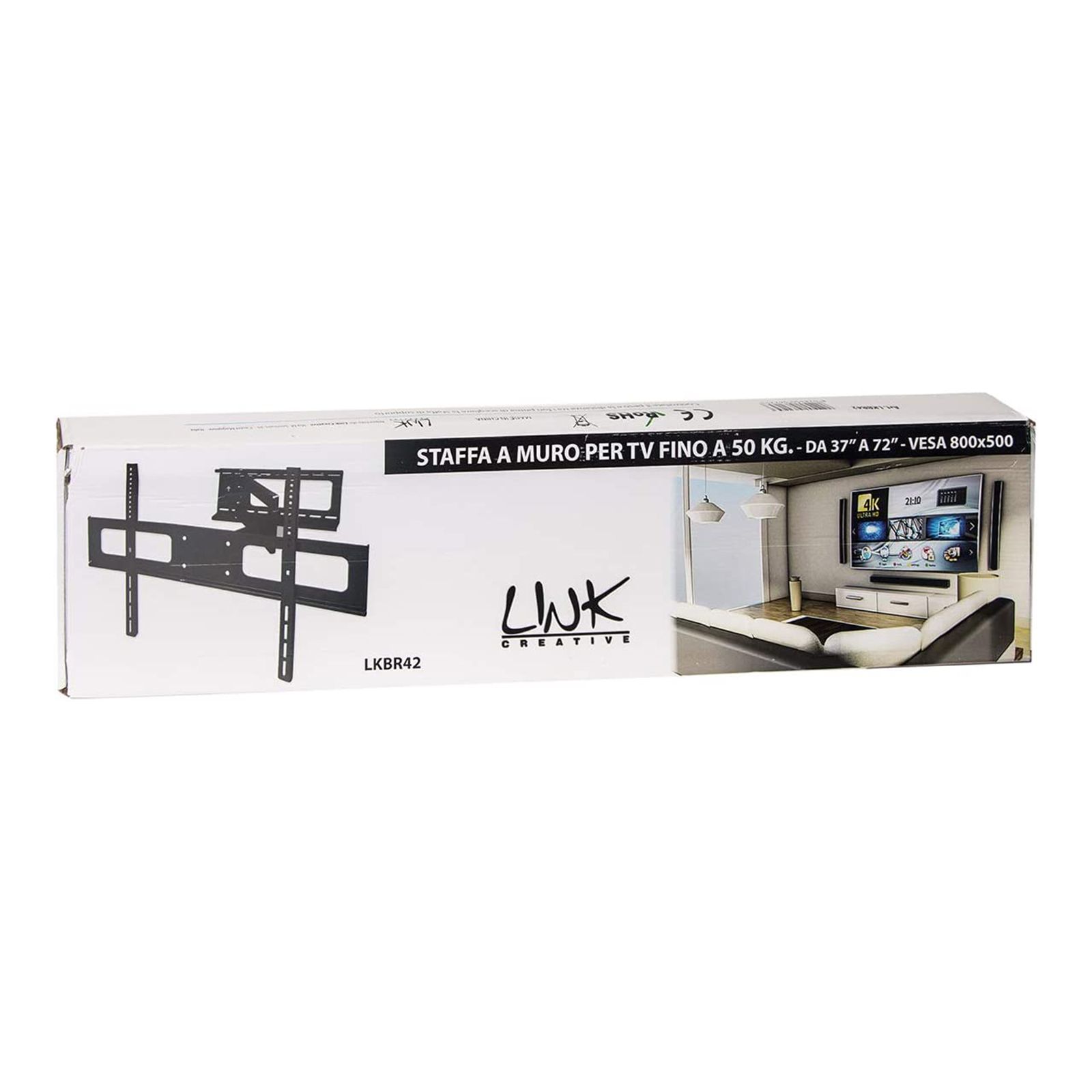 LINK TV Mount LKBR42 - 37-72 inches, 3 Arms, Max Weight 50kg, VESA 800x500