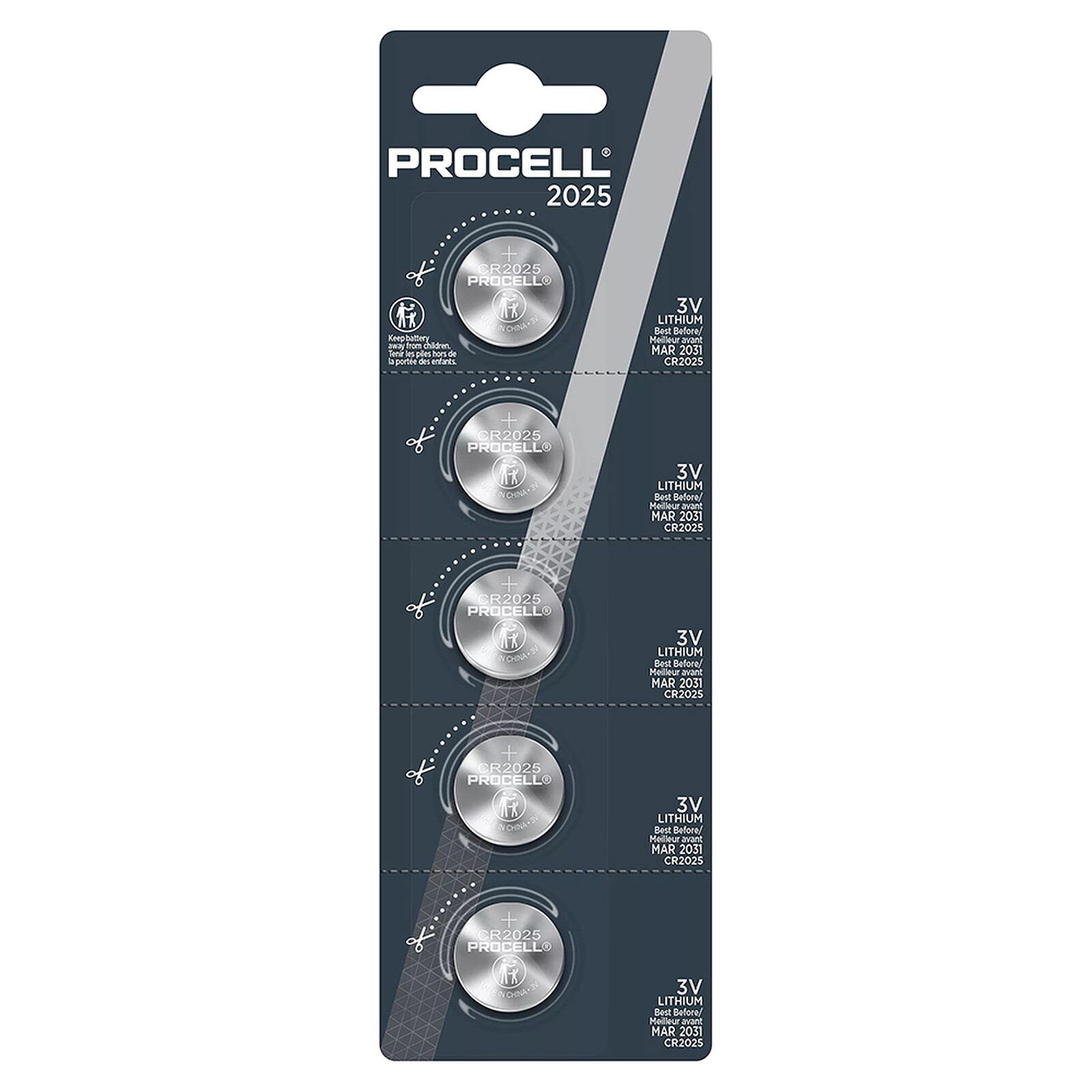 Procell Lithium 3V 2025 (set of 5)