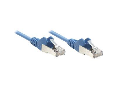 Cable de red Intelnet, Cat5e, 15 m, Azul, SF/UTP, contactos dorados, sin gancho