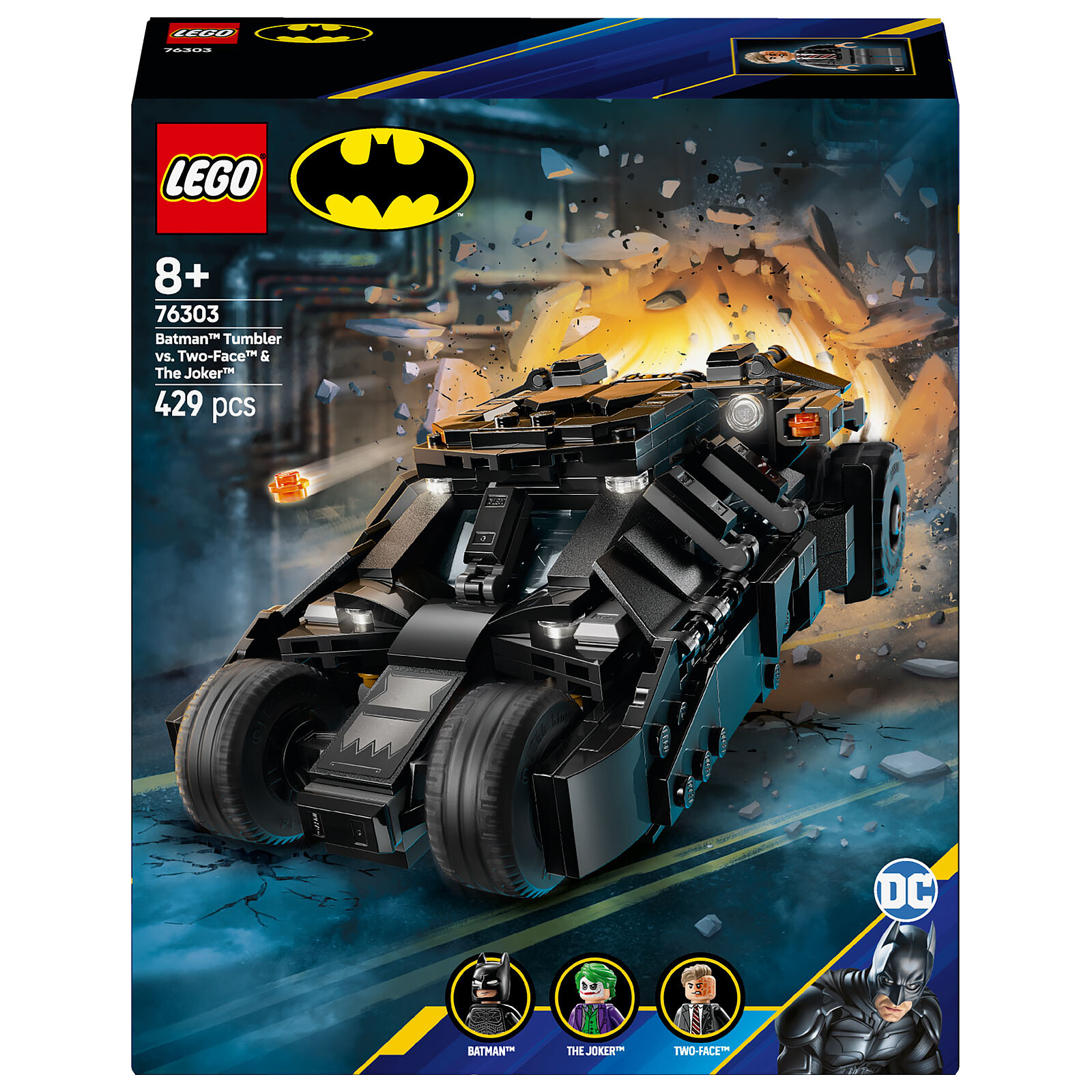 LEGO DC Batman 76303 The Batman Batmobile Tumbler vs Two-Face and The Joker