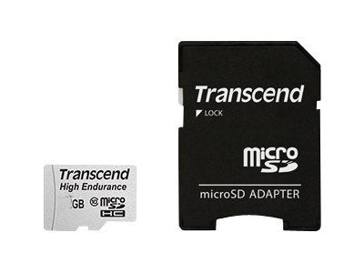 Transcend High Endurance MicroSDHC Card - 16GB, UHS-I U1/Class 10 with Adapter
