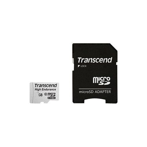 Transcend High Endurance MicroSDHC Card - 16GB, UHS-I U1/Class 10 with Adapter