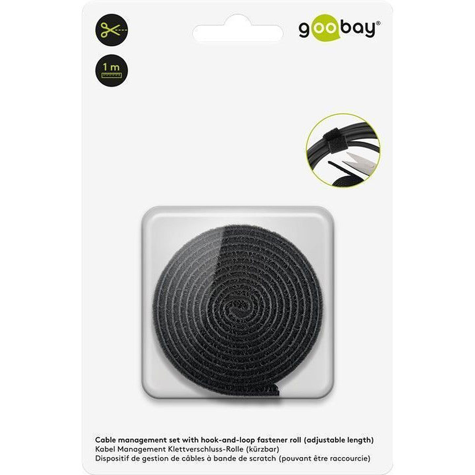 Goobay Scratch Tape black - 1m