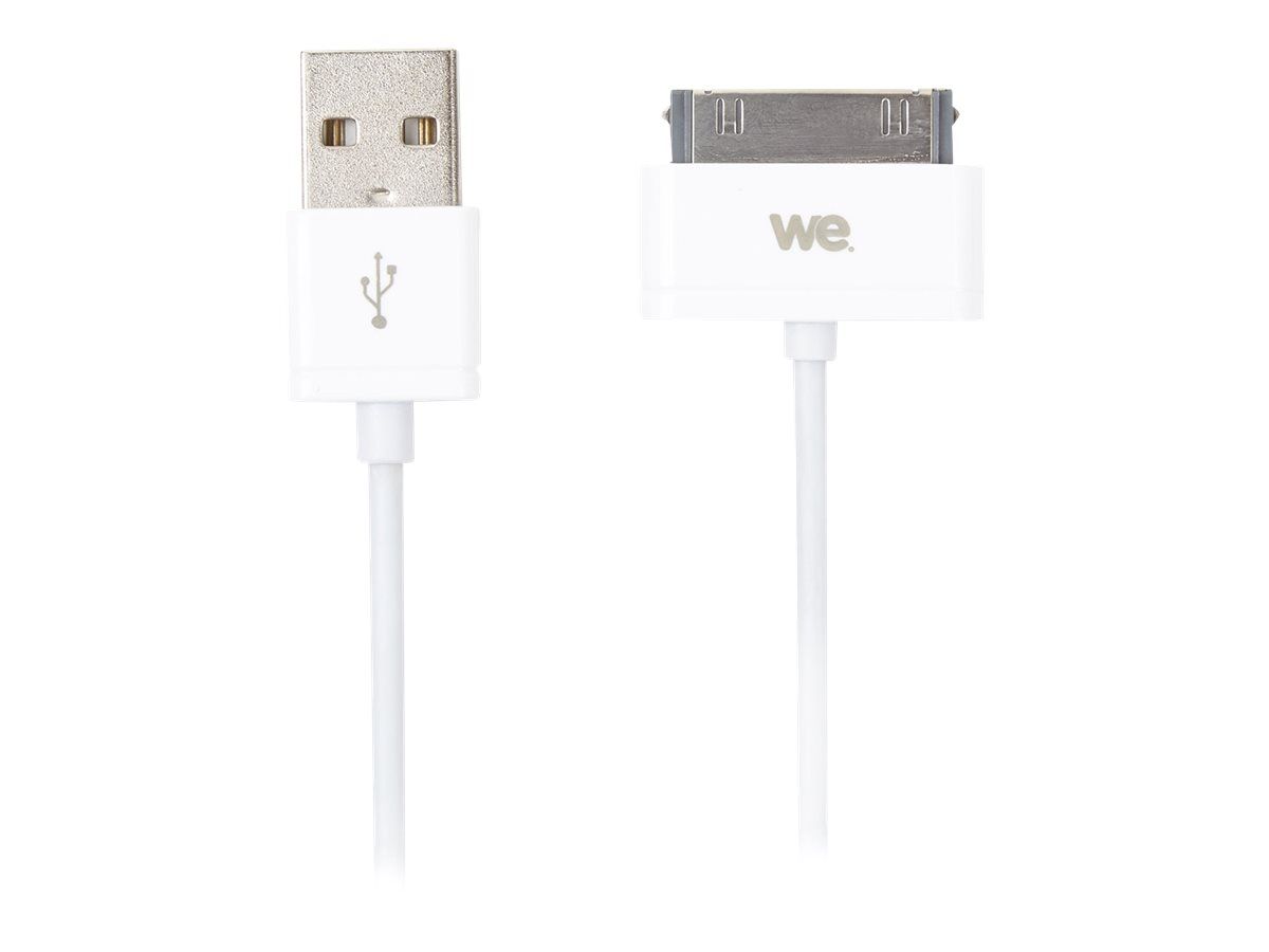 We Digital - Apple USB Cable (1m, White) for iPad/iPhone/iPod