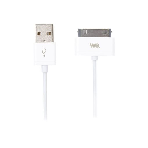We Digital - Apple USB Cable (1m, White) for iPad/iPhone/iPod