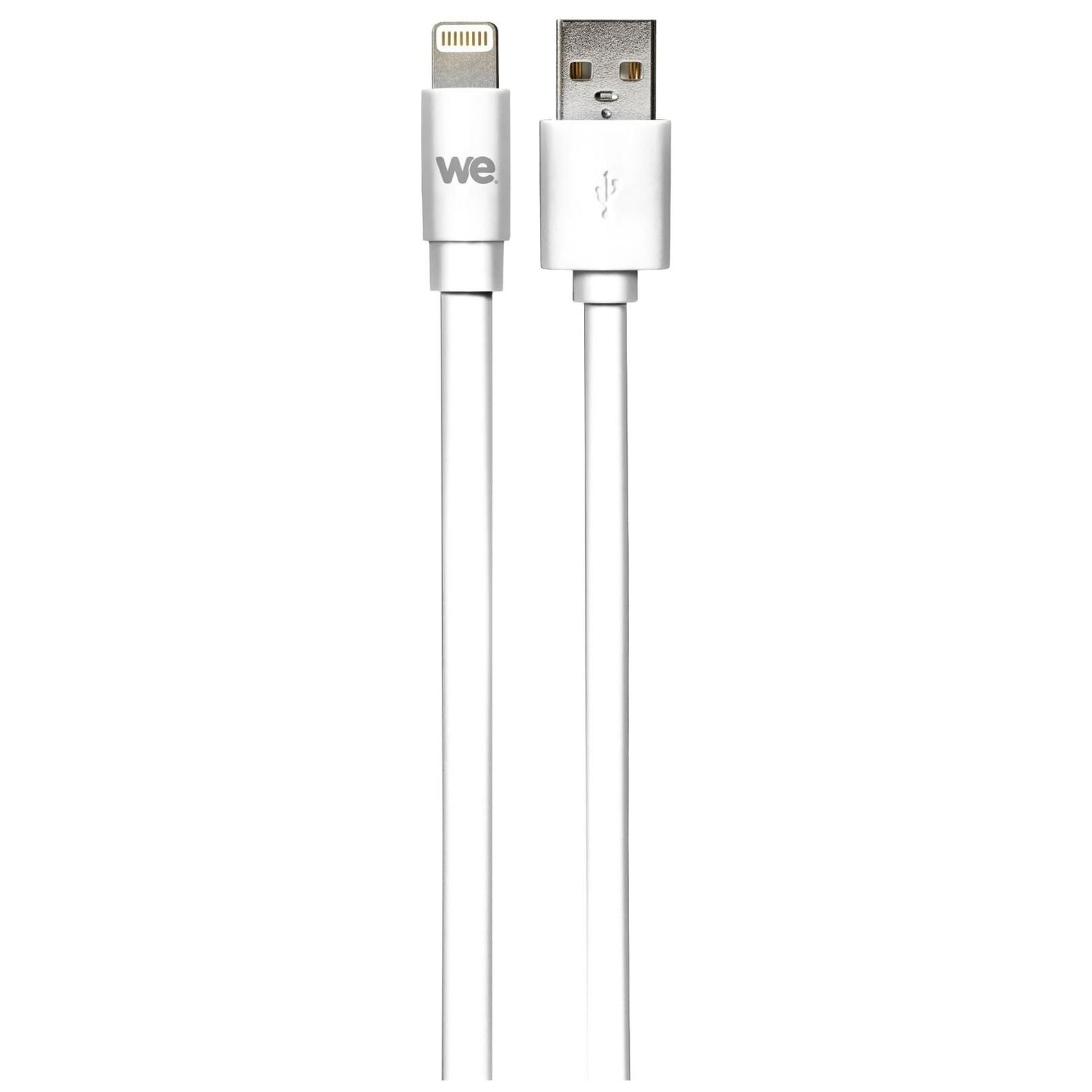 Câble Lightning WE - 1 m, Blanc, Plat