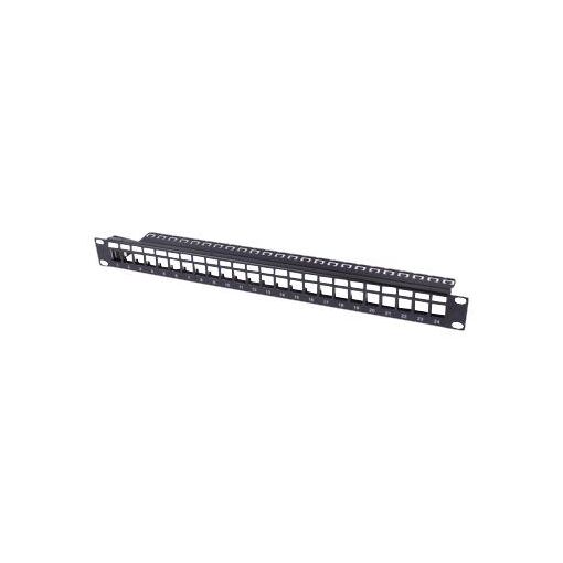 Uniformatic Connection Panel - CAT 6a - FTP - 24 RJ-45 Ports - Black - 1U - 19