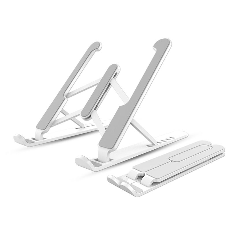 Portable Laptop Stand, Foldable and Adjustable, Compatible with 10-15.6 Inch Laptops (Silver)