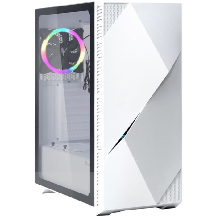 Zalman Z3 Mid-Tower ATX PC Case with Glass Panel - White