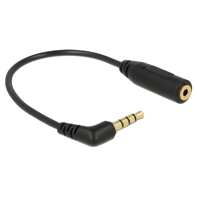 Delock 3.5mm to 2.5mm Audio Adapter - 6in - Black