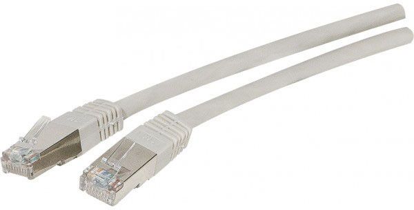 deXlan - Cordon de raccordement - RJ-45 (M) pour RJ-45 (M) - SFTP - CAT 6a - démarré - gris