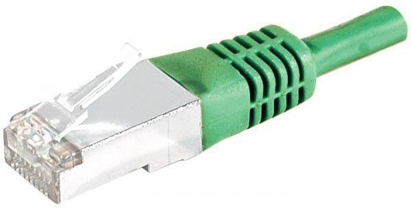 Dexlan Cat6a RJ45 Patch Cable S/FTP Green - 25ft