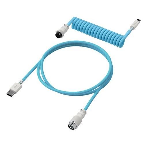 HP HyperX USB Cable - 1.37m - Coiled - White, Blue
