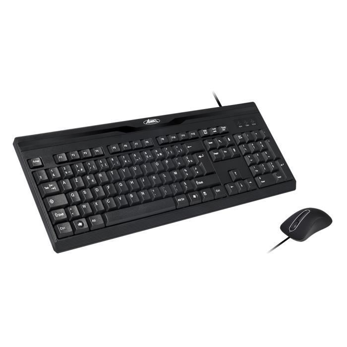 Ensemble clavier et souris Advance - CLS-197U - USB - Filaire - Azerty - 1000 DPI
