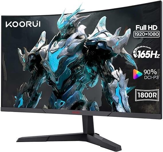 KOORUI 27E6QC 27-inch WQHD LED 144Hz AMD FreeSync HDMI DisplayPort Monitor