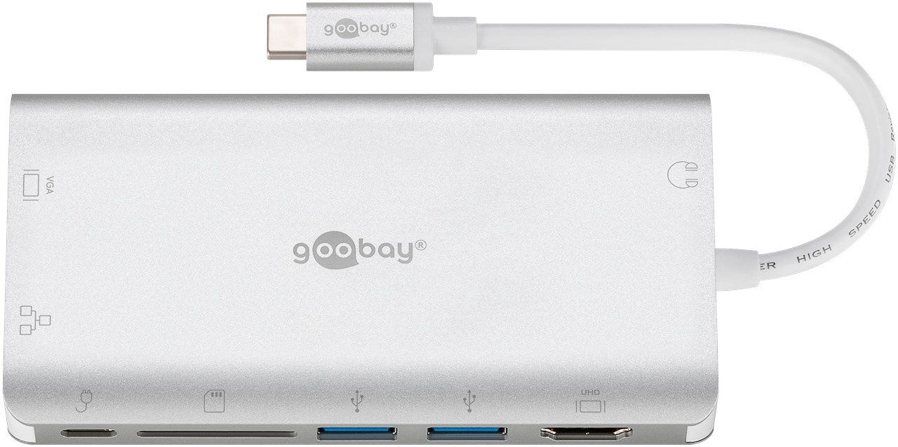 Goobay 49850 USB-C Hub & Adapter - Silver