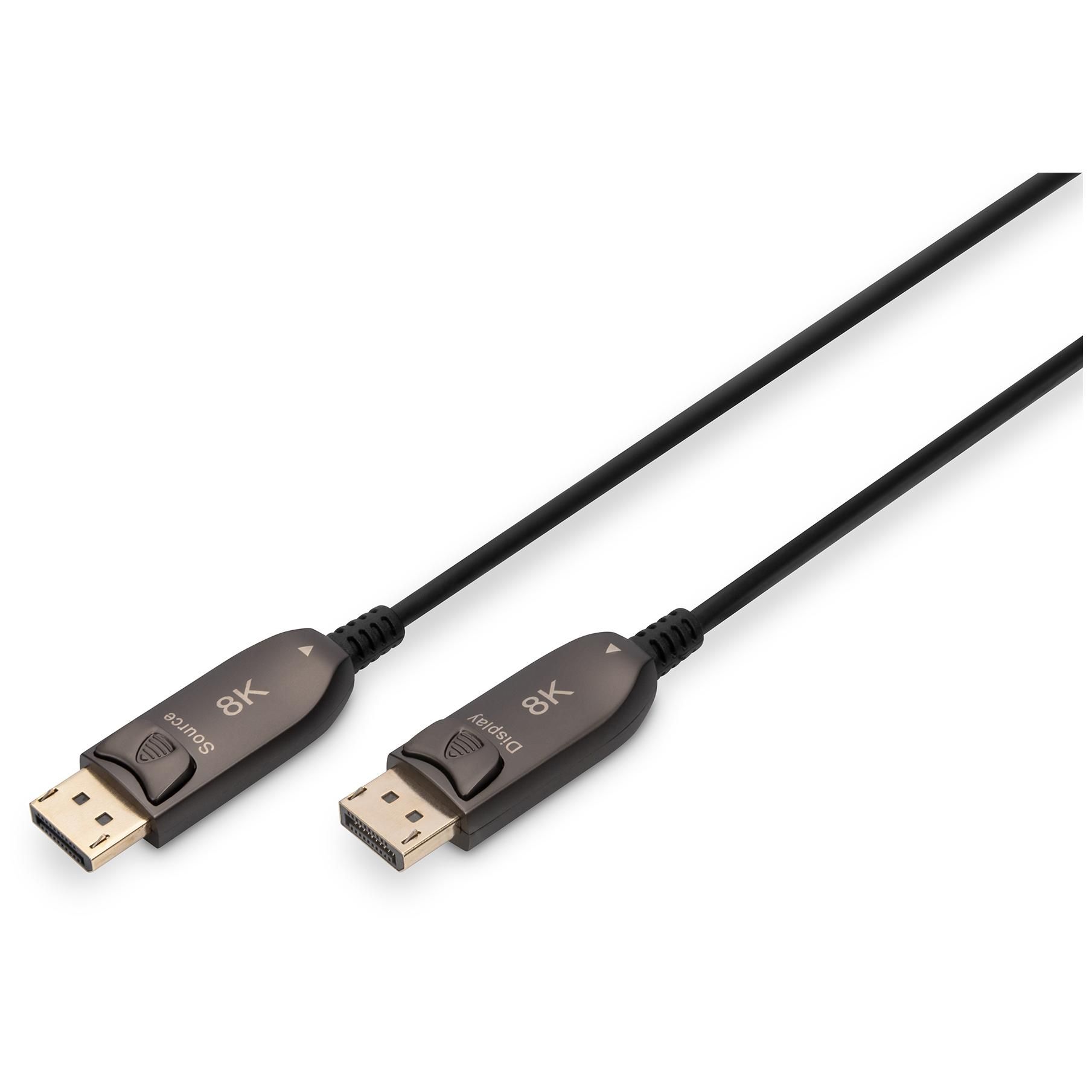 Digitus Hybrid Fibre Optic Cable DisplayPort AOC, UHD 8K, 10m