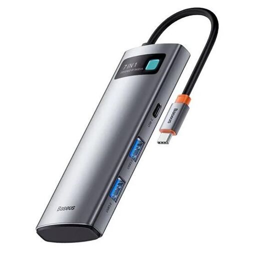 Baseus Metal Brillo USB-C Hub 5000 Mbit/s Gris