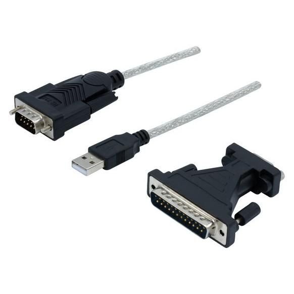 Câble vidéo DACOMEX et adaptateur USB Type-A vers D-Sub (DB-9) - Noir