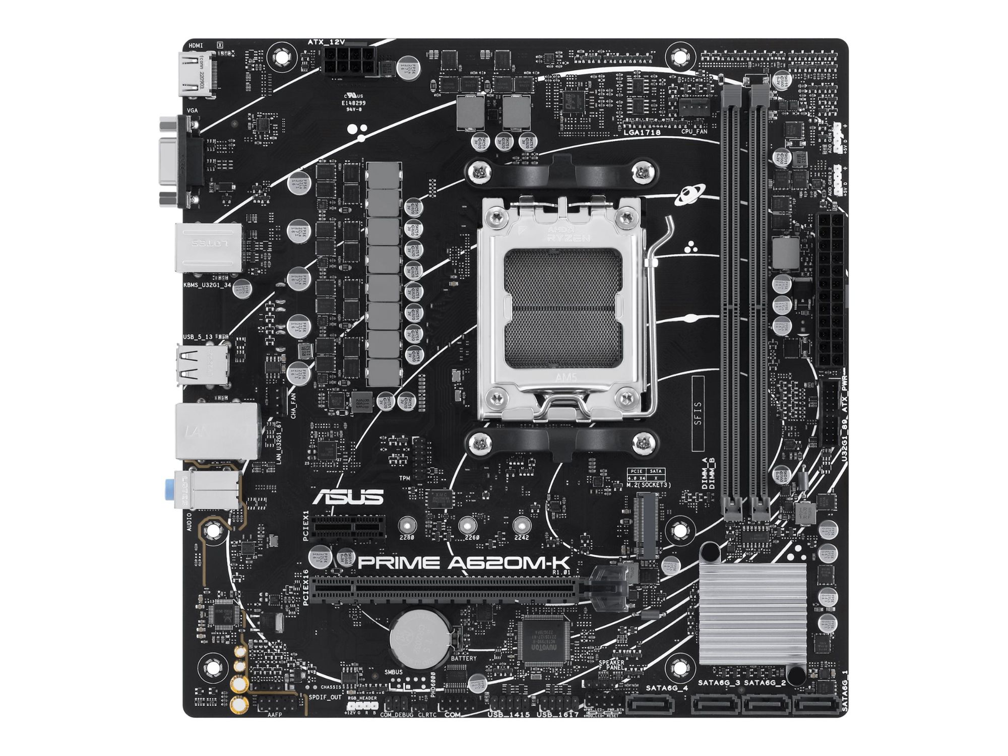 Asus Prime A620M-K - Micro ATX Motherboard with AMD A620 Chipset