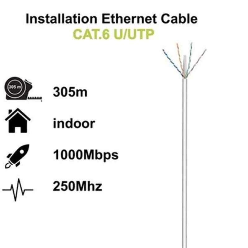 Cable de red rígido UTP Categoría 6 Ewent (305 m)