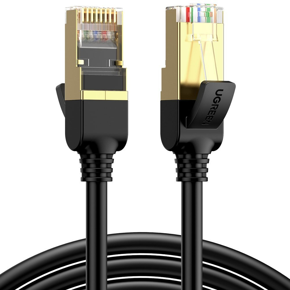 Ugreen Ethernet RJ45 Flat Cable, Cat.7, STP, 15m (Black)