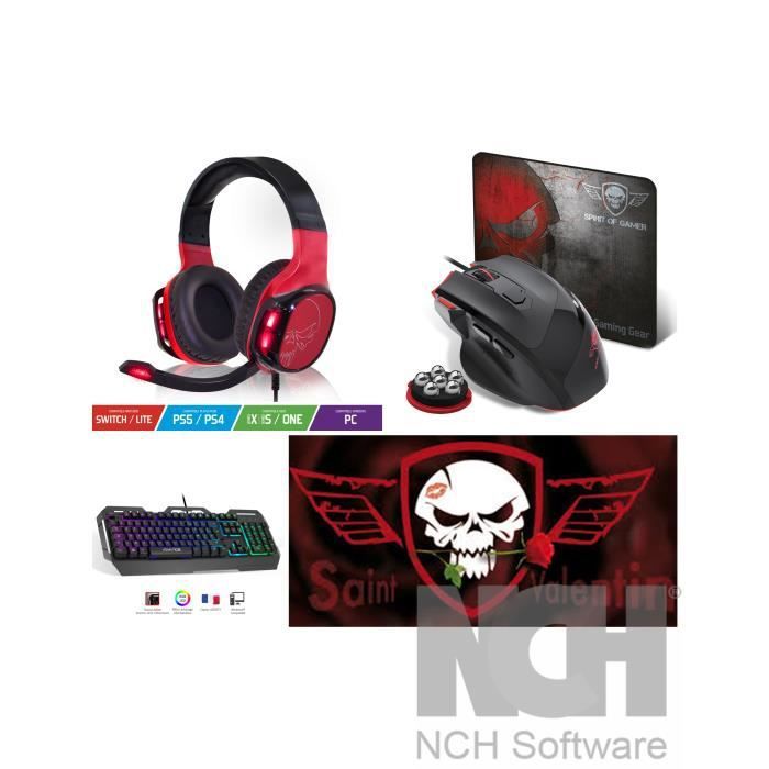 Spirit Of Gamer Pack PRO-MK15 - 4-in-1 Gaming Set