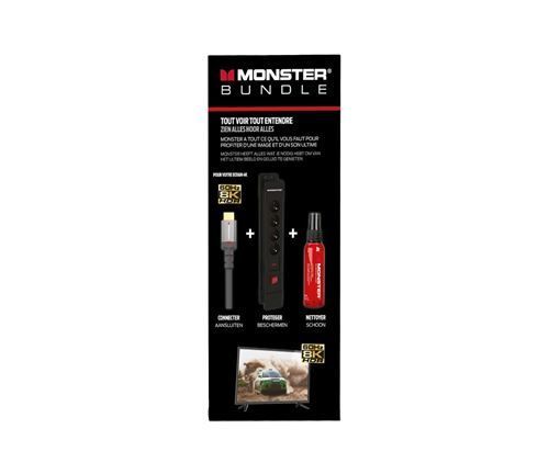 Monster Bundle: 1.8m HDMI 8K 48Gbps + 60ml ScreenClean + 4-Pack Power Cables