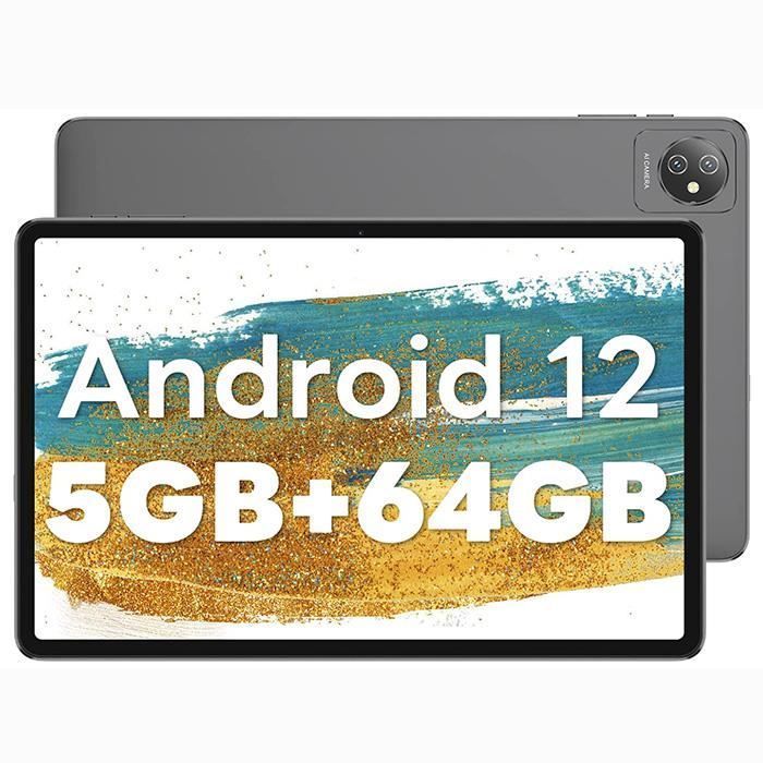 Tableta Blackview Tab7 de 10,1 pulgadas, WiFi 2.4G + 5G, 64 GB, 6580 mAh, Android 12 - Gris