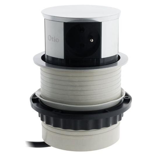 Otio - Recessed Mountable Power Strip - Compact - 230V AC - 3680W - 4 Output Connectors (Type E) - 1.5m Cord