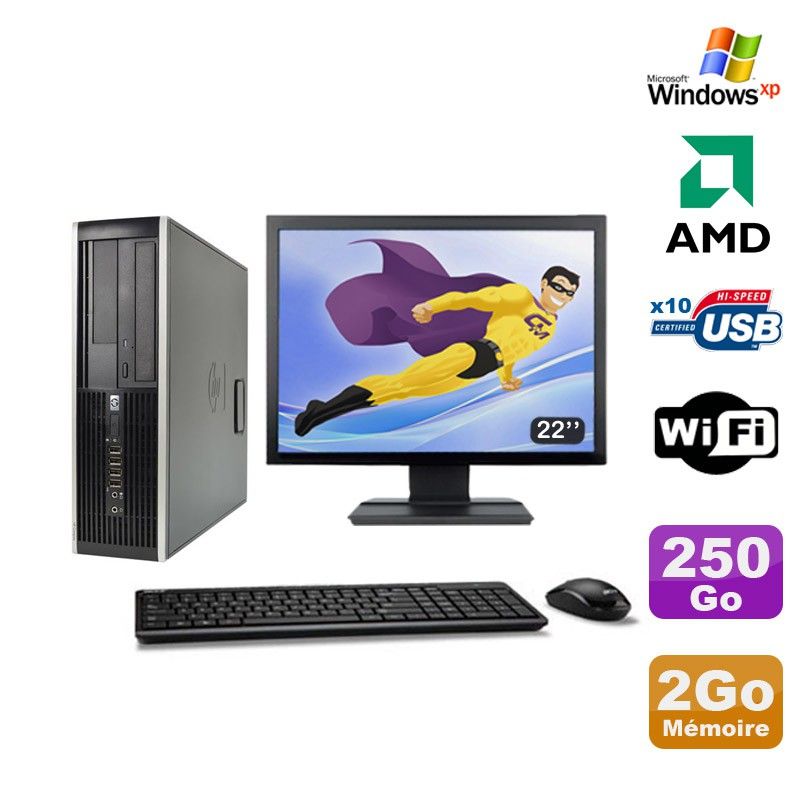 HP Compaq 6005 Pro SFF Desktop PC - AMD 3GHz, 2GB RAM, 250GB HDD, DVD Burner, WiFi, Windows XP