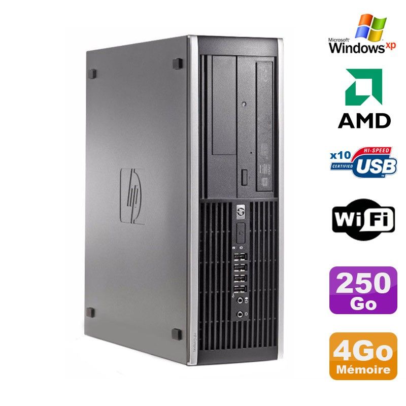 HP Compaq 6005 Pro SFF Desktop PC - AMD 3GHz, 4GB RAM, 250GB SATA Hard Drive, DVD Burner, WiFi, Windows XP