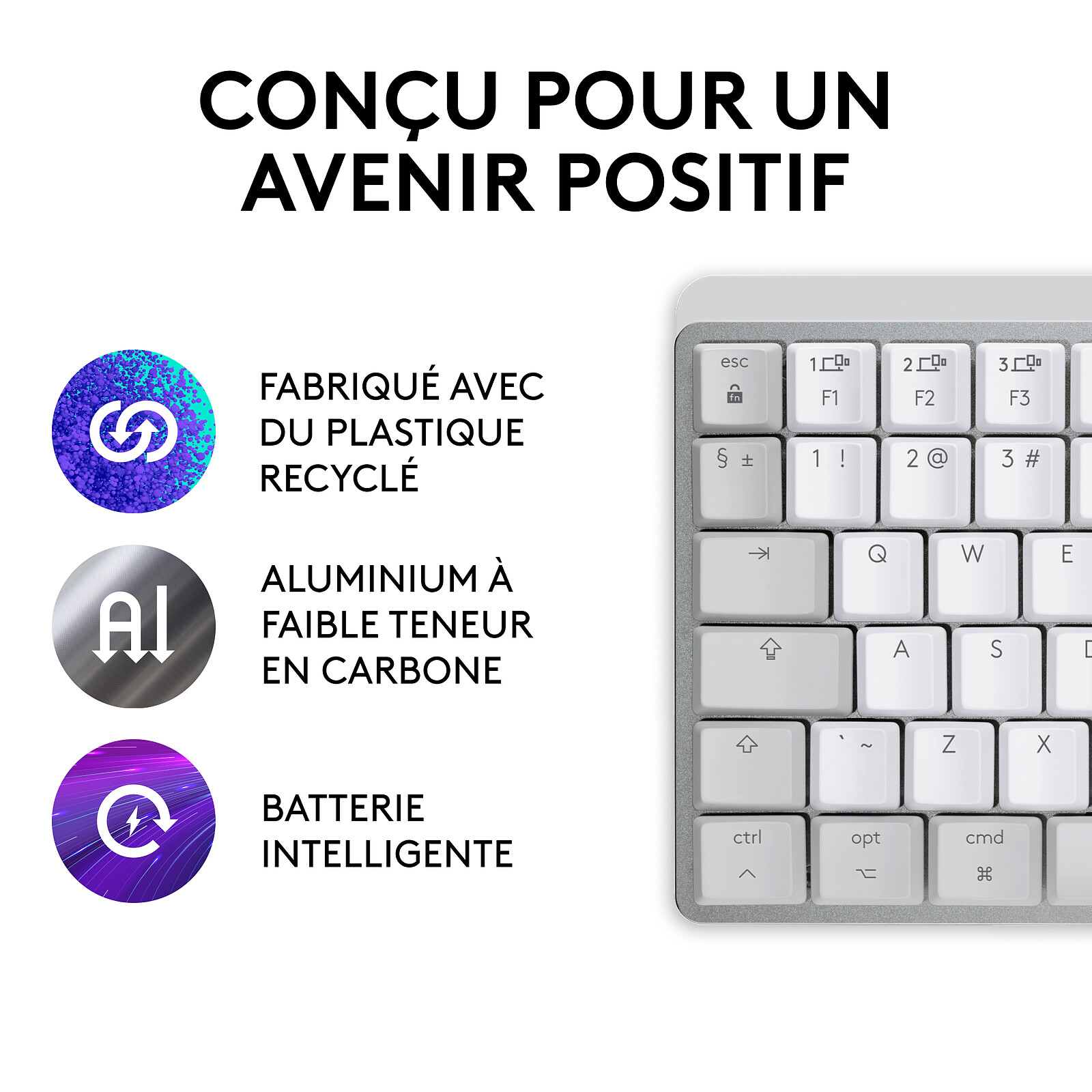 Logitech MX Mechanical Mini pour Mac (Gris clair)