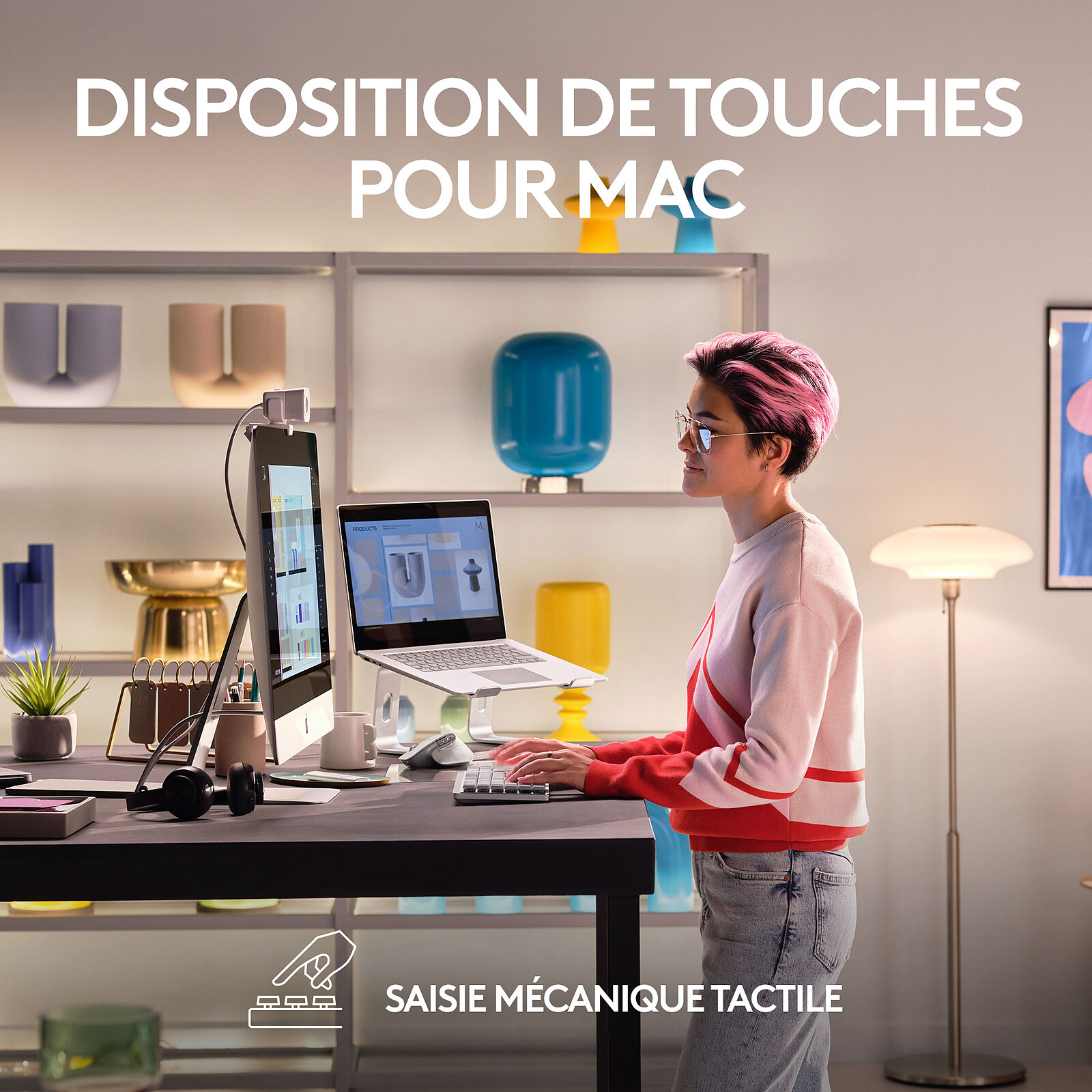 Logitech MX Mechanical Mini pour Mac (Gris clair)
