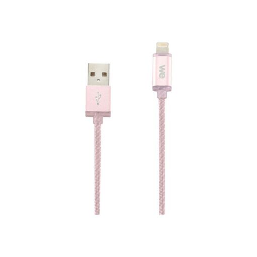 Câble Lightning We Digital - 1m, Mascul à Mascul USB - Rose