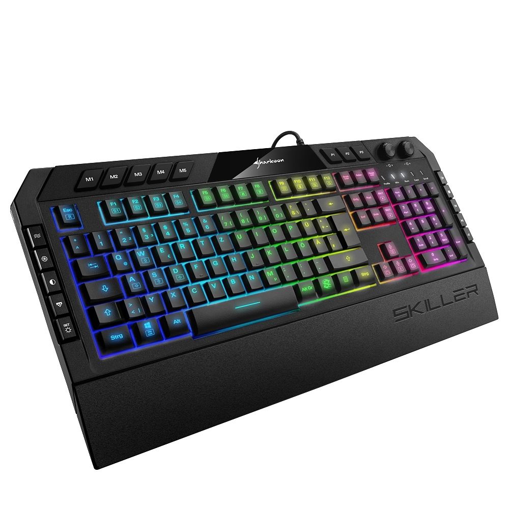 Sharkoon Skiller SGK5 Gaming Keyboard, USB, QWERTZ Layout, German, Black