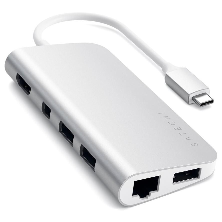 Satechi USB-C Docking Station with Fil, Silver