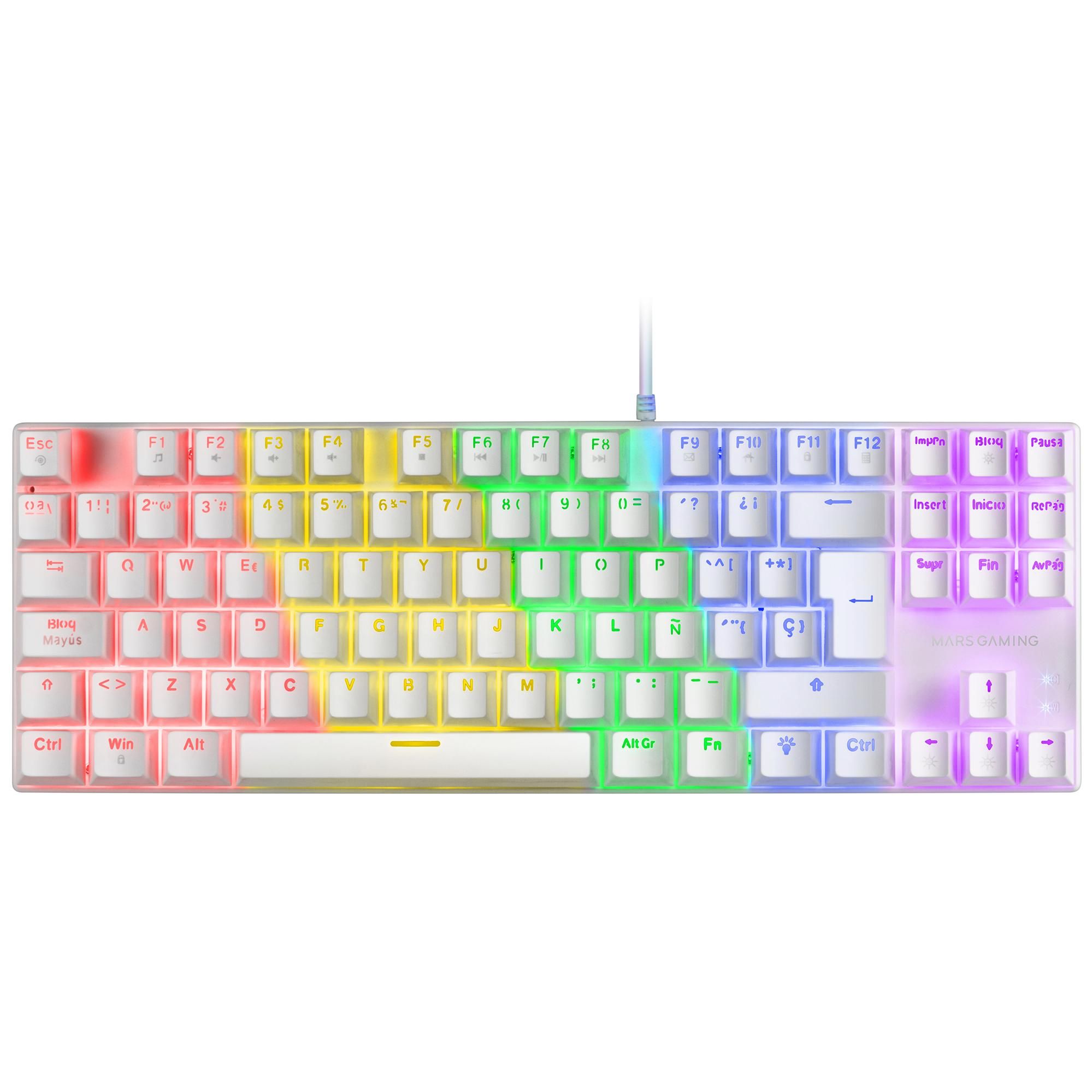 Mars Gaming MK80 AZERTY USB Keyboard - White