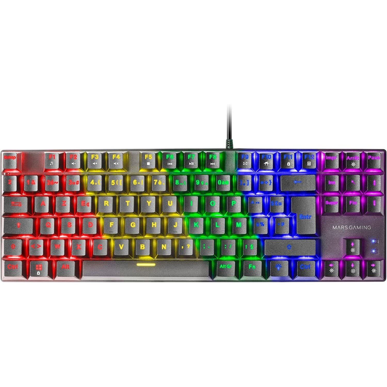 Clavier de jeu mécanique Mars Gaming MK80 RGB (interrupteur rouge, noir)