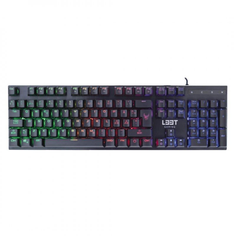 L33t-gaming Oseberg L33t Gaming Mechanical Keyboard - Anti-Ghosting 25 Keys - RGB - Black